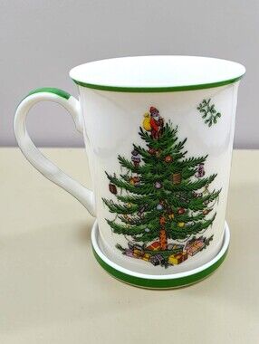 Spode Christmas Tree Mug & Coaster Set Ceramic In Box